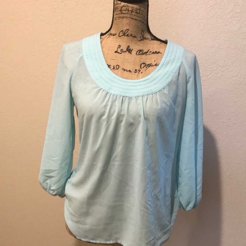 Banana Republic soft blue blouse